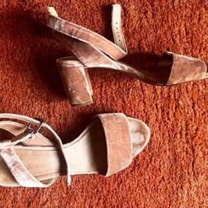 Blush Velvet Madewell Sandals